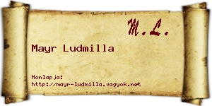 Mayr Ludmilla névjegykártya